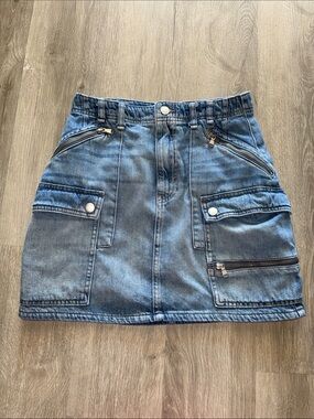 Utility Mini Denim Skirt